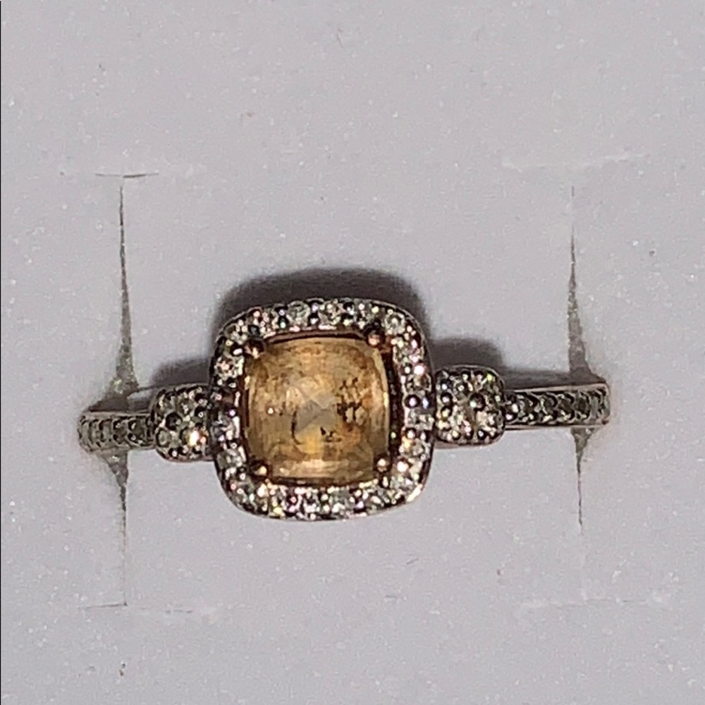 Morganite & Diamond Solid Rose Gold Ring 14k